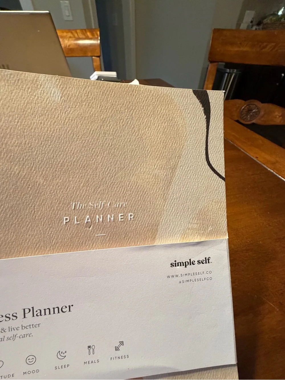 Simple Self Self Care Wellness Planner in Beige and Cream